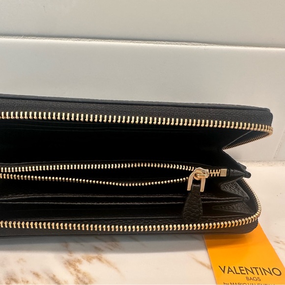 Valentino By Mario Valentino Black Wallet with Studs - Picture 3 of 10